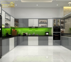 TỦ BẾP NHỰA PICOMAT PHỦ ACRYLIC TBA045