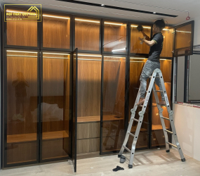 Mẫu Tủ Quần Áo Cánh Kính Cao Cấp MS120