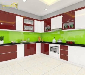 TỦ BẾP NHỰA PICOMAT PHỦ ACRYLIC TBA068