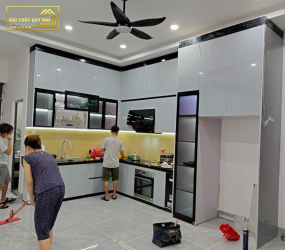 Mẫu Tủ Bếp INOX Cánh Kinh MS0012