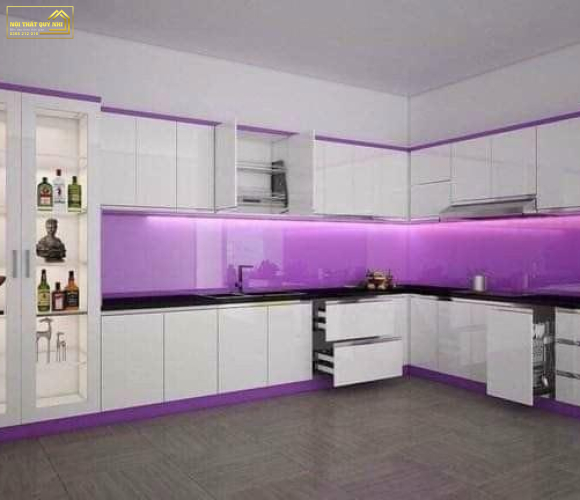 TỦ BẾP NHỰA PICOMAT PHỦ ACRYLIC TBA047